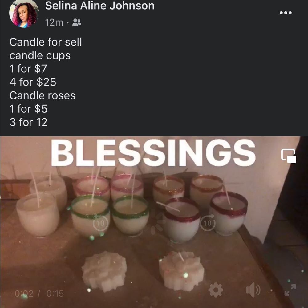 Homemade candles